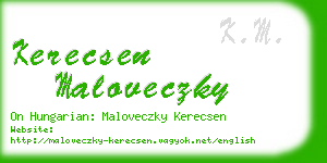 kerecsen maloveczky business card